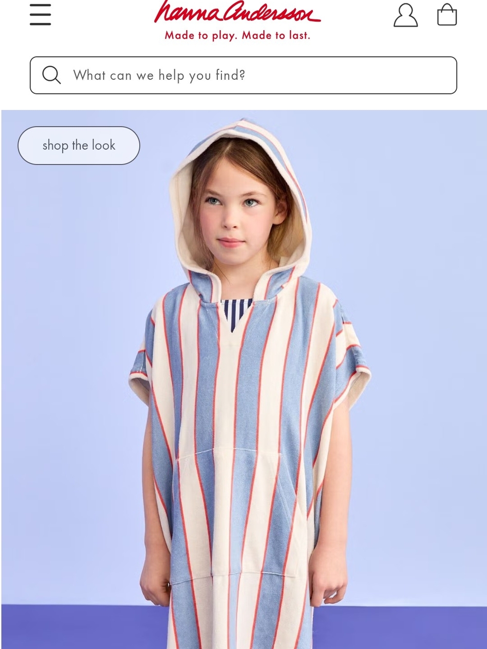Hanna Andersson Oversized Loop Terry Hoodie Cover Up